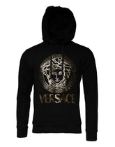 Versace Black Medusa Cotton Hoodie Pullover Sweatshirt Sweater - IT46 | S - Hoodies