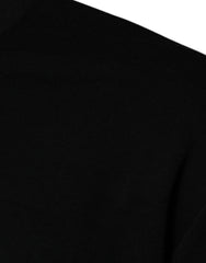 Versace Black Medusa Embroidery Crew Neck Pullover Sweater - Sweaters