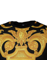 Versace Black Medusa Print Cotton Crew Neck T-shirt - IT50 | L - T-Shirts