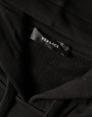 Versace Black Medusa Print Cotton HoodiePullover Sweatshirt Sweater - Hoodies