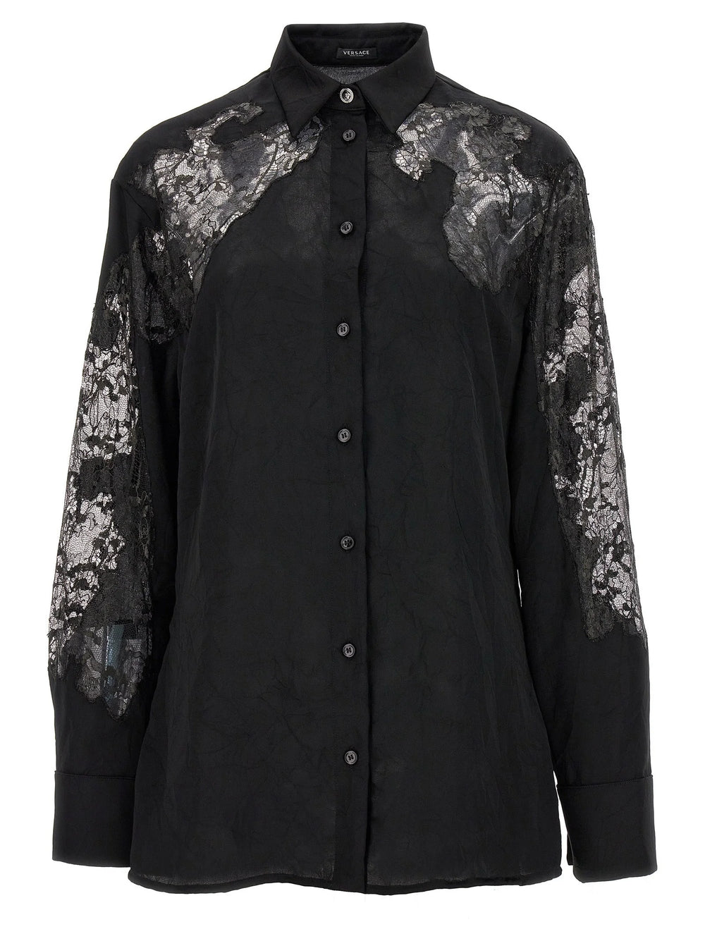 Versace Black Polyester Blouse - IT40