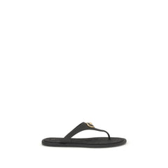 Versace Czarne sandały flip-flop z gumy