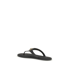 Versace Czarne sandały flip-flop z gumy