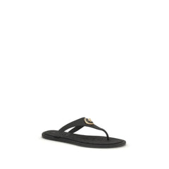 Versace Czarne sandały flip-flop z gumy