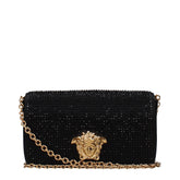 Versace Black Satin Clutch Bag