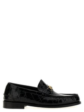 Versace Hausschuhe aus schwarzem Samtleder