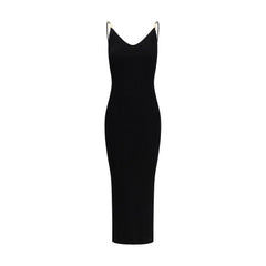 Versace Black Viscose Cocktail Dress - IT42 | L
