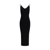 Versace Black Viscose Cocktail Dress - IT44 | L