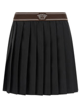 Versace Black Wool Long Skirt
