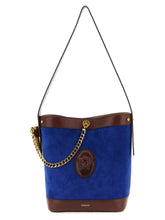 Sac bandoulière Versace en veau bleu