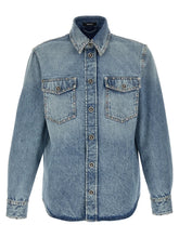 Versace Blue Cotton Blouse
