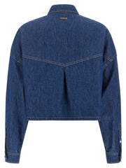 Versace Blue Cotton Blouse