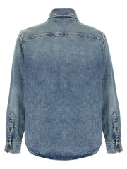 Versace Blue Cotton Blouse