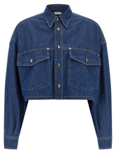 Versace Blue Cotton Blouse