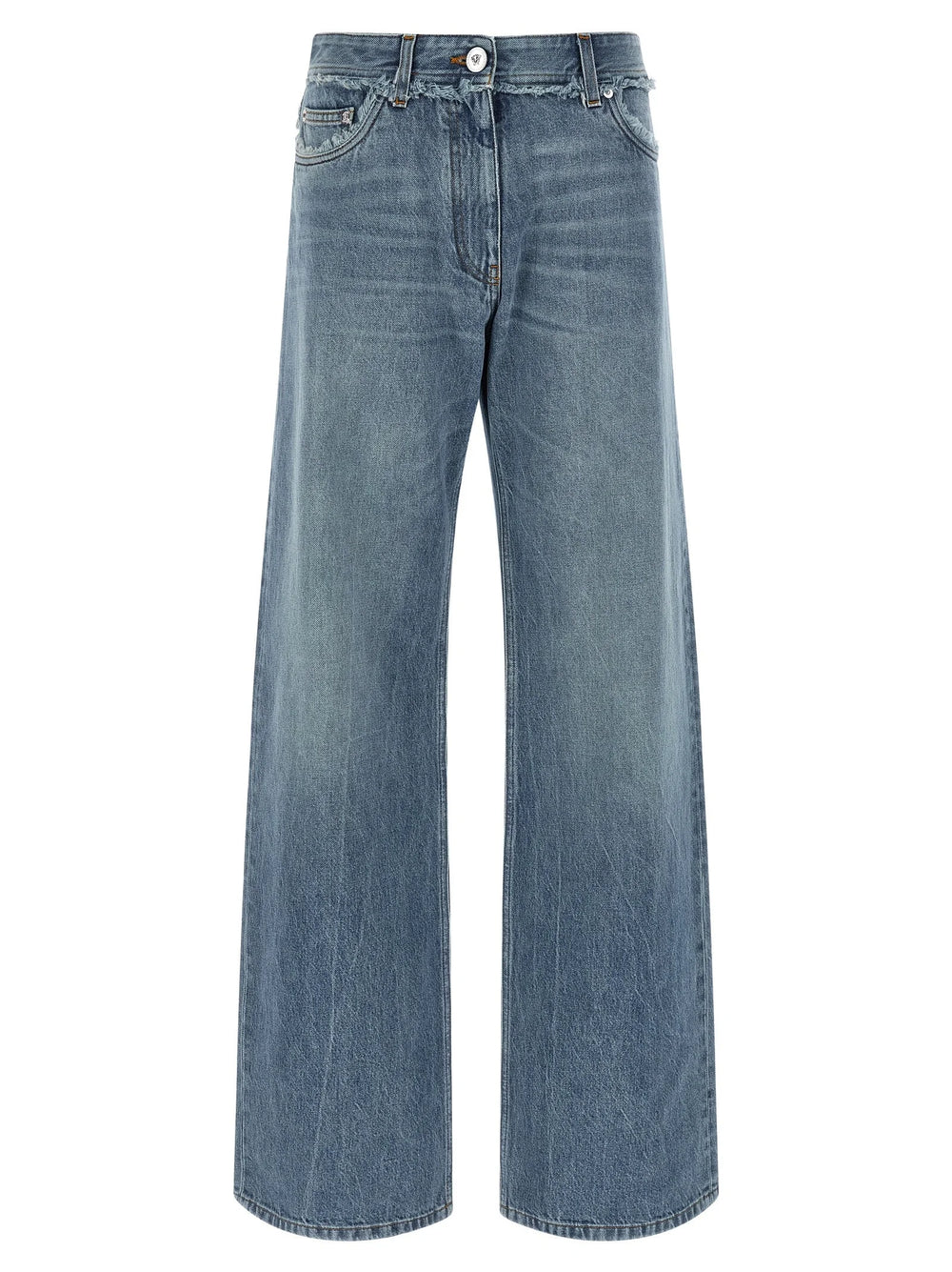 Versace Blue Cotton Boyfriend Jeans