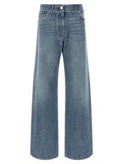 Versace Blue Cotton Boyfriend Jeans