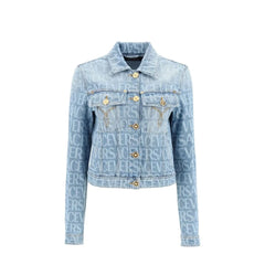 Versace Blue Cotton Denim Jacket - 42