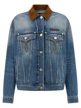 Chaqueta vaquera de algodón azul Versace