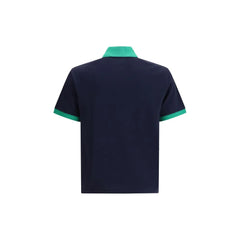 Versace Blaues Baumwollpolohemd