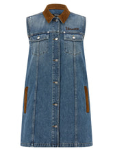 Versace Blue Cotton Short Dress