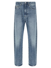 Versace Blue Cotton Straight-Leg Jeans
