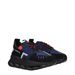 Versace Blue Fabric Athletic Sneakers - EU44/US11