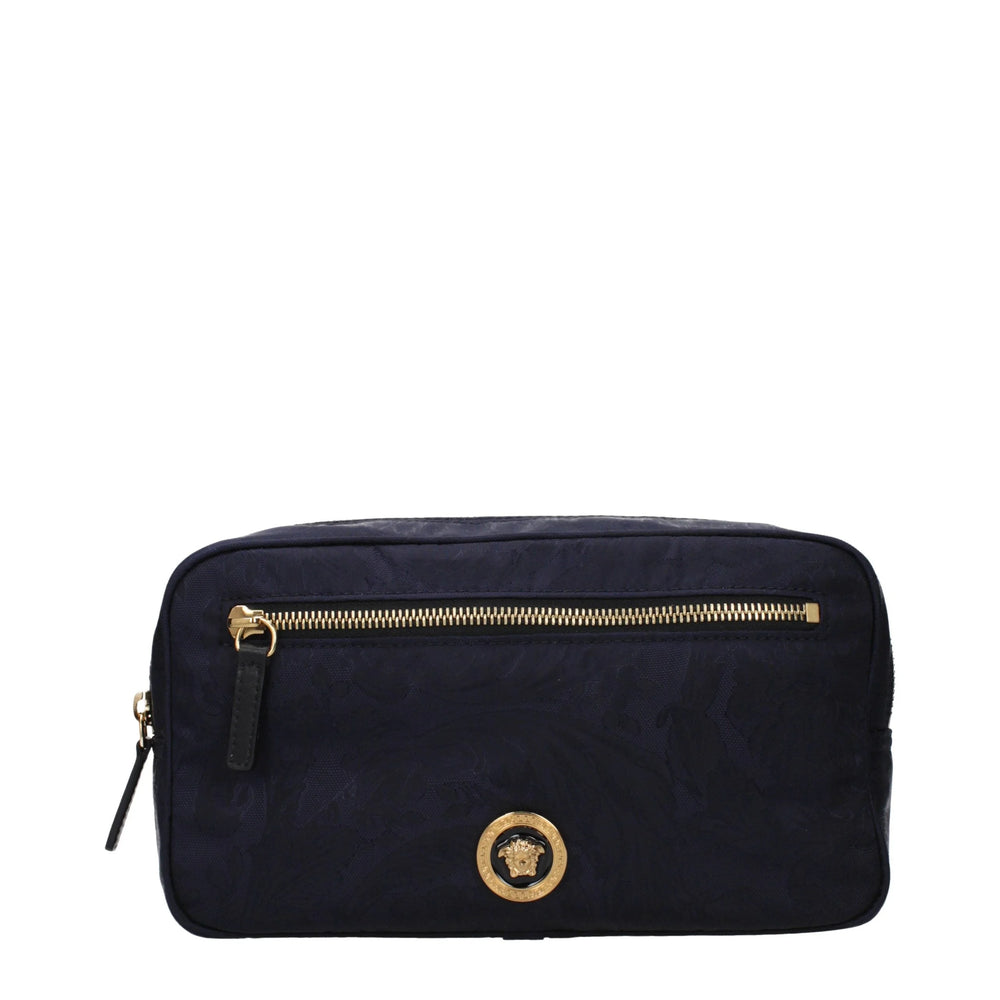 Versace Blue Fabric Backpack