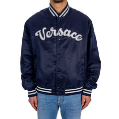 Versace Blue Nylon Bomber