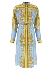 Versace Blue Silk Midi Dress - IT46