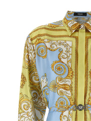 Versace Blue Silk Midi Dress - IT46