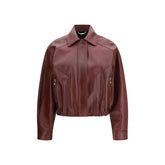 Versace Bordeaux Leather Jacket - IT40 | M