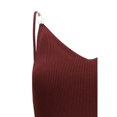 Versace Bordeaux Viscose Casual Dress - IT44 | L