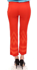 Versace Collection Red Pants Cropped 3/4 Short Nude Capri Pants - IT40|S - Trousers