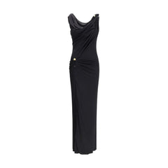 Versace Draped jersey long Dress - IT42 | L