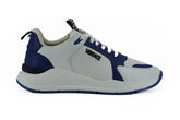Versace Elegant Blue and White Leather Sneakers - EU44/US11 - Sneakers