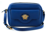 Versace Elegant Blue Calf Leather Camera Case Bag - Cross Body Bags