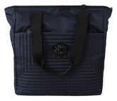 Versace Elegant Blue Nylon Tote Bag - Tote Bags