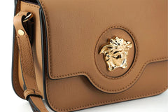 Versace Elegant Calf Leather Shoulder Bag in Brown - Shoulder Bags