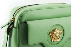 Versace Elegant Mint Green Leather Camera Case Bag - Shoulder Bags