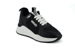 Versace Elegant Monochrome Leather Sneakers - EU36/US6 - Sneakers