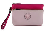 Versace Elegant Pink Leather Pouch Clutch - Clutch Bags