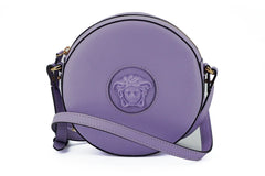 Versace Elegant Purple Round Shoulder Bag - Shoulder Bags
