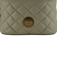 Versace Elegant Small White Leather Bucket Shoulder Bag - Bucket Bags