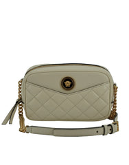 Versace Elegant White Lamb Leather Camera Bag - Cross Body Bags
