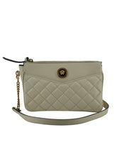 Versace Elegant White Lamb Leather Crossbody Pouch - Cross Body Bags