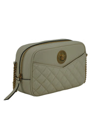 Versace Elegant White Leather Camera Shoulder Bag - Shoulder Bags