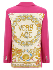 Versace Fuchsia Virgin Wool Blazer