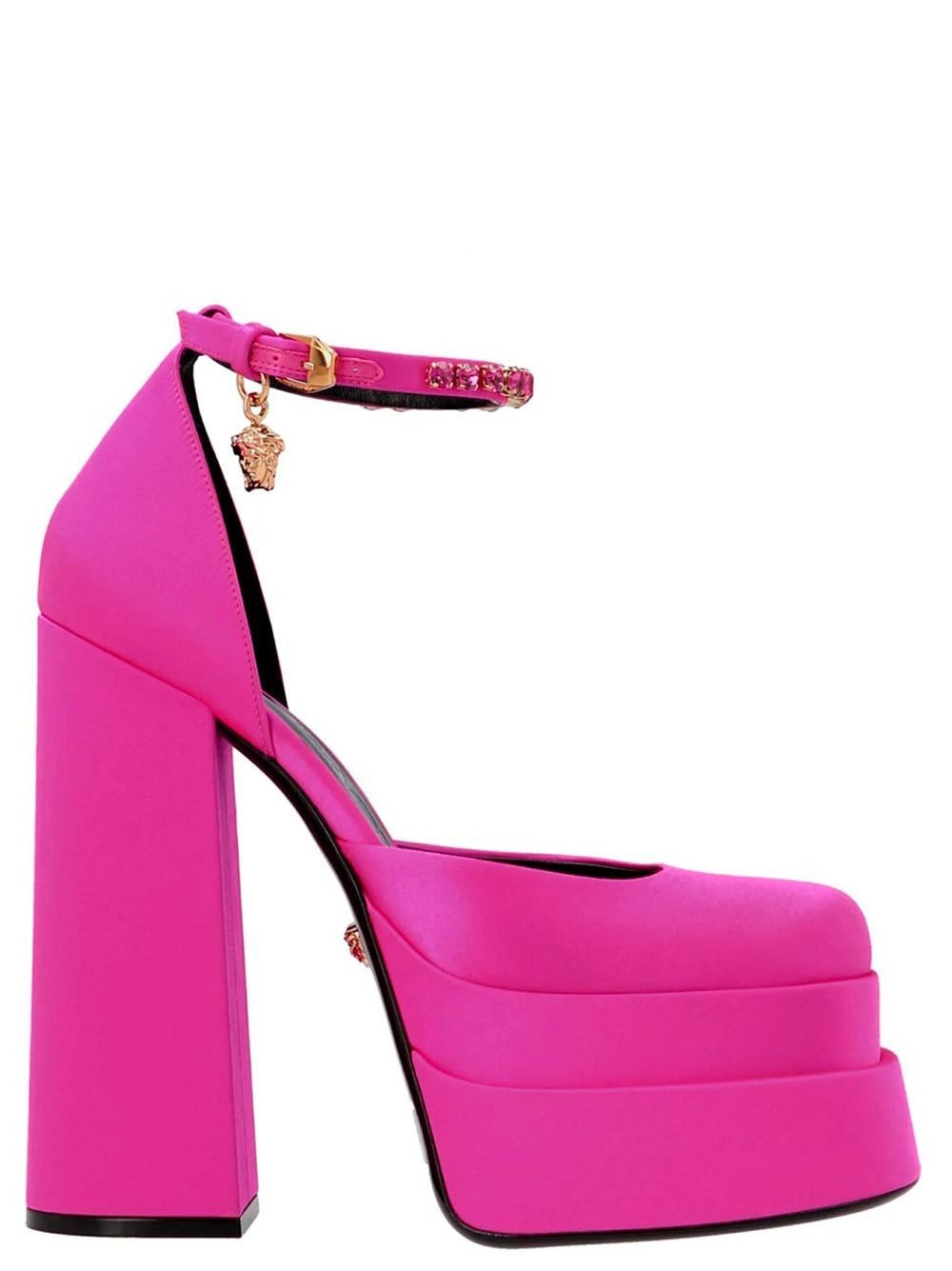 Versace Fuchsia Viscose Platform Pumps - EU35.5/US5.5