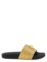 Versace Gold Glass Slides - EU44/US11