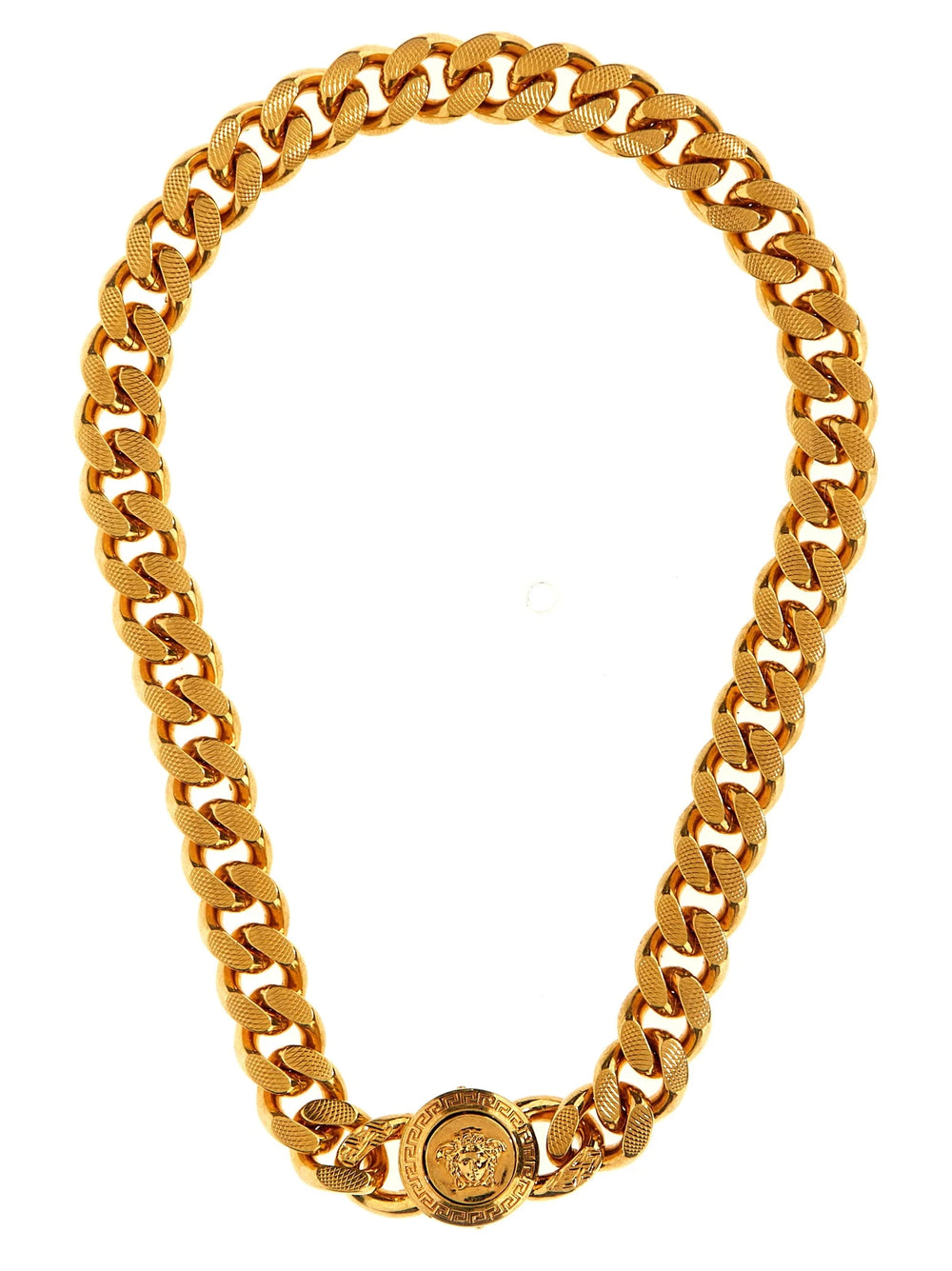 Versace Gold Metal Necklace - One Size